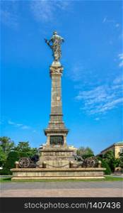 Ruse, Bulgaria - 07.26.2019. Freedom Monument in the city of Ruse, Bulgaria, on a sunny summer day. Freedom Monument in the city of Ruse, Bulgaria