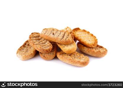 Rusks isolated on white background.