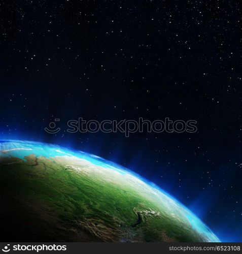 Russia 3d rendering planet. Russia. Elements of this image furnished by NASA 3d rendering. Russia 3d rendering planet