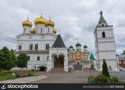 Russia June 29, 2020 Kostroma, view of the Trinity Cathedral, photo taken on a sunny summer day. view of the Trinity Cathedral, photo taken on a sunny summer day