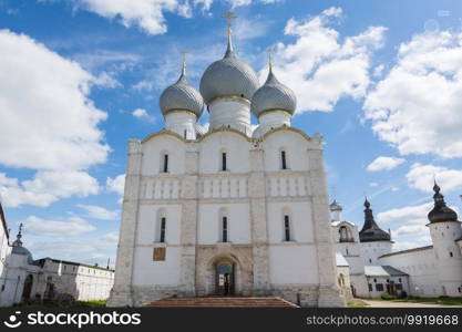 Russia June 30, 2020 Rostov, view of the Assumption Cathedral, photo taken on a sunny summer day. view of the Assumption Cathedral, photo taken on a sunny summer day