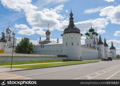 Russia June 30, 2020 Rostov, view of the Rostov Kremlin, photo taken on a sunny summer day. view of the Rostov Kremlin, photo taken on a sunny summer day