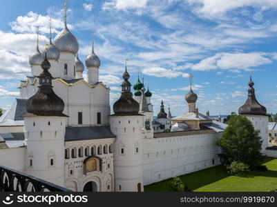 Russia June 30, 2020 the city of Rostov the Great, view of the Resurrection Church, photo taken on a sunny summer day. view of the Resurrection Church, photo taken on a sunny summer day