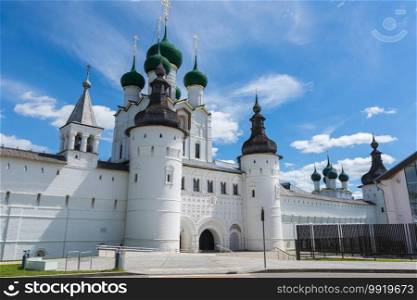 Russia June 30, 2020 the city of Rostov the Great, view of the Resurrection Church, photo taken on a sunny summer day. view of the Resurrection Church, photo taken on a sunny summer day