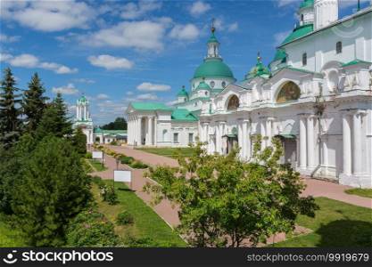 Russia June 30, 2020 the city of Rostov Veliky, view of the Spaso Yakovlevsky Monastery, photo was taken on a sunny summer day. view of the Spaso Yakovlevsky Monastery, photo was taken on a sunny summer day