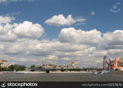Russia Moscow bridge over Moscow river
