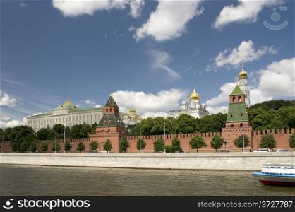 Russia Moscow Moscow river ani Kremlin