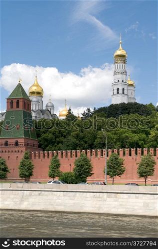 Russia Moscow Moscow river ani Kremlin