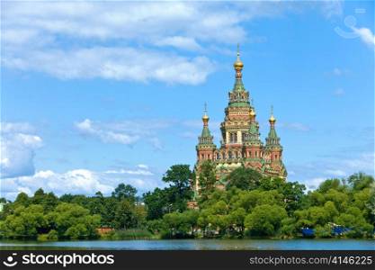 Russia, Peterhof and the Church of St. Peter and Paul Church