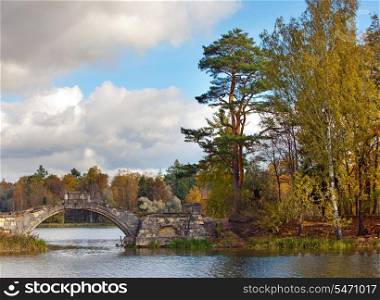 Russia. Saint-Petersburg. Gatchina. Autumn in palace park