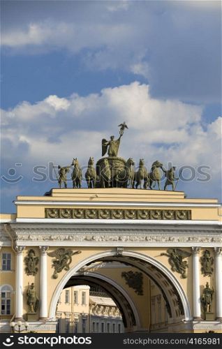 Russia, Saint petersburg, palace square, Arch of main thing of staff