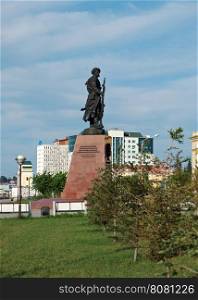 Russia, Siberia, Irkutsk city.Monument to the founders of Irkutsk