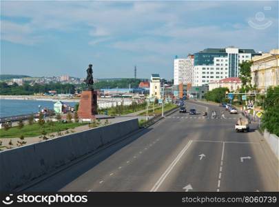 Russia, Siberia, Irkutsk city .Nizhnyaya Naberezhnaya Street