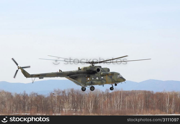 Russian army Mi-8 helicopter