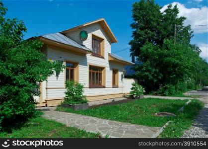 Russian carved frames of wooden houses .Vologda city, Russia