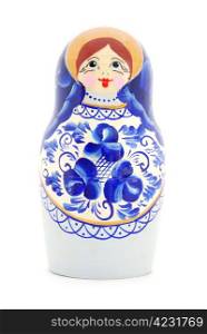 Russian doll isolated on white background. Russian doll