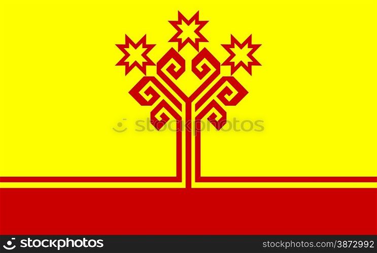 russian federation chuvashia people republic flag illustration