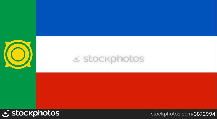 russian federation khakasiya people republic flag illustration