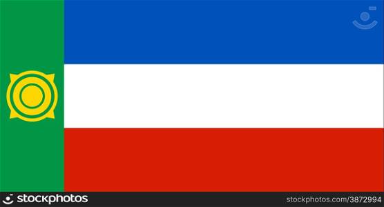 russian federation khakasiya people republic flag illustration