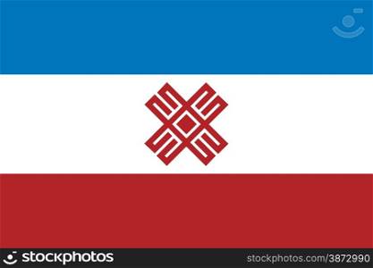 russian federation mari el people republic flag illustration