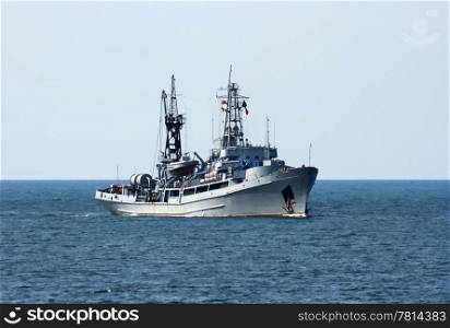 Russian military ship at sea
