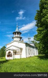Russian Orthodox Church on a Sunny summer day in the village Kagirovo, Kostroma oblast.