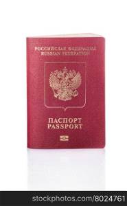 Russian passport isolated on white
