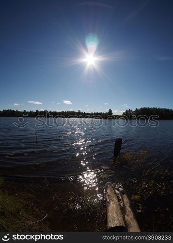 Russian river in summer