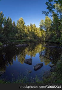 Russian river in summer