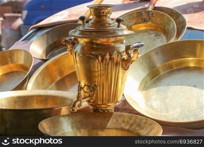 Russian type samovar as traditional kettle