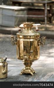 Russian type samovar as traditional kettle