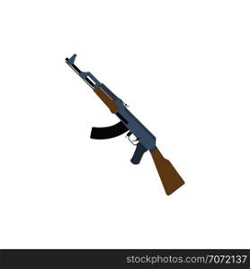 Russian weapon rifle icon. Flat color design. Vector illustration.