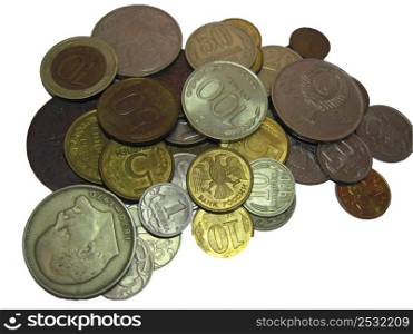 Russians coins from different times isolated