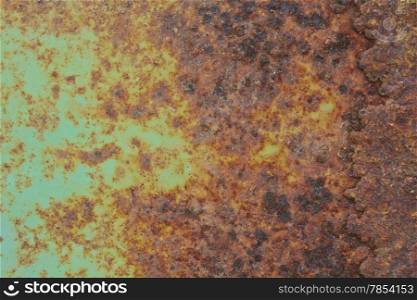 rust on metal surface making an abstract texture