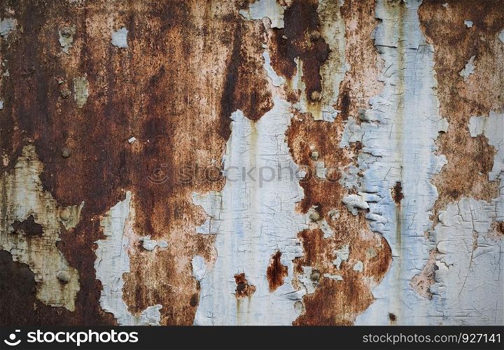 Rust on old metal wall texture background