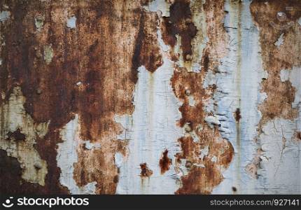 Rust on old metal wall texture background