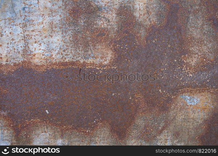 Rust on surface of the old iron, Old metal sheet board background