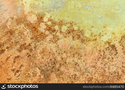 Rusted painted metal wall. Rusty metal background with streaks of rust. The metal surface rusted spots. Rusted painted metal wall. Rusty metal background with streaks of rust. Rust stains. The metal surface rusted spots