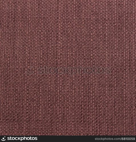 Rustic canvas fabric texture in brown color. Square shape