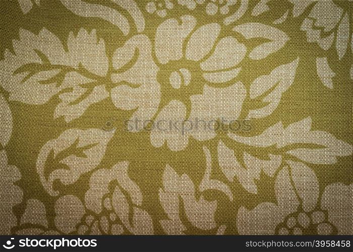 Rustic canvas fabric texture in yellow color.