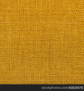 Rustic canvas fabric texture in yellow color. Square shape