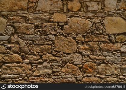Rustic coquina Stone wall texture or background. Large resolution