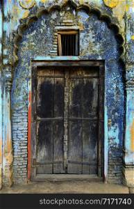 Rustic Door at Mathura district of Uttar Pradesh, India