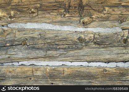 rustic log cabin wall - weathered wood texture and background