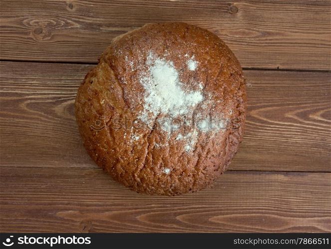 rustic rye bread - Freshly baked traditional bread