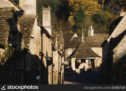 Rustic view of Castle Combe Village in Cotswolds, England