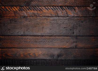 Rustic wooden table texture flat lay