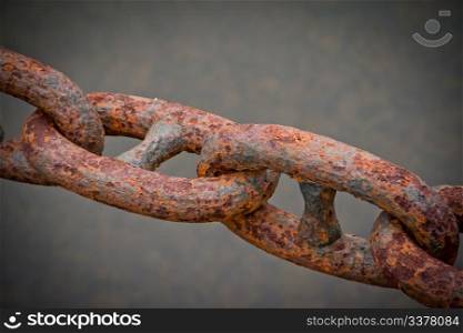 Rusty chains linked together