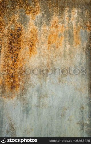 Rusty metal texture background caused by moisture in the air.