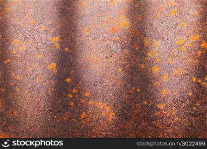 Rusty metal texture or rusty metal background for interior exterior decoration and industrial construction concept design. rusty metal is caused by moisture in the air.